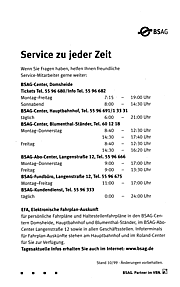 Telefonservice-Übersicht Bremen